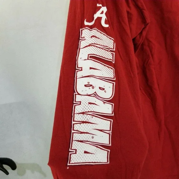 Alabama Football Shirt Mens XL Red White Roll Tide Long Sleeves Russel Athletic - Picture 9 of 11